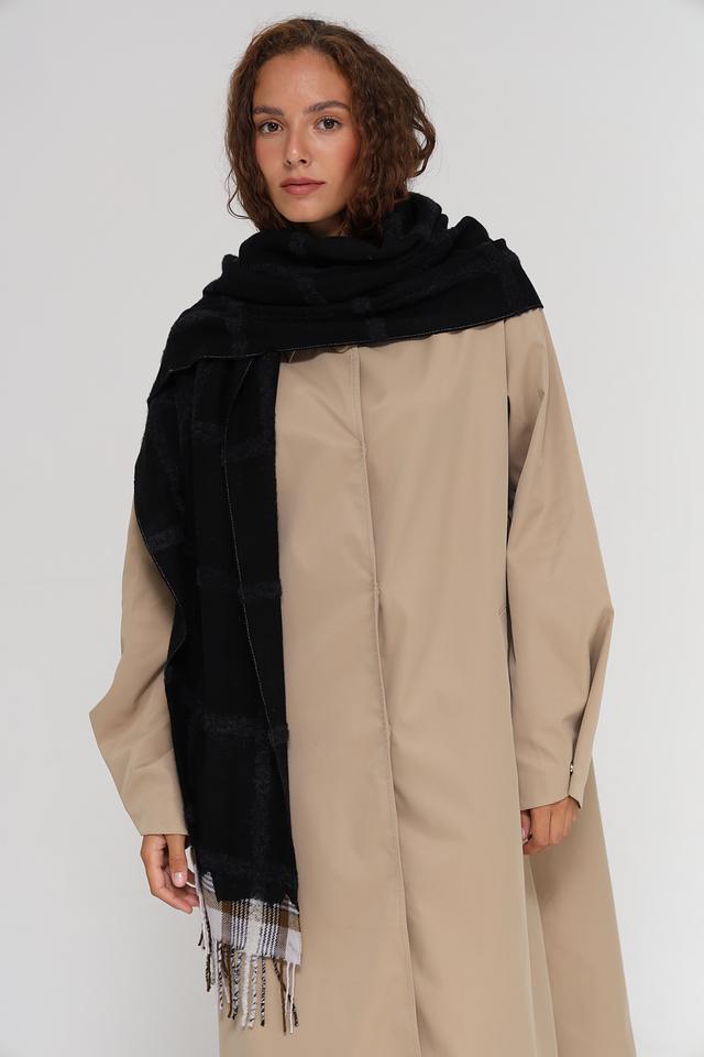 Шарф Annette Gortz в клетку чёрный