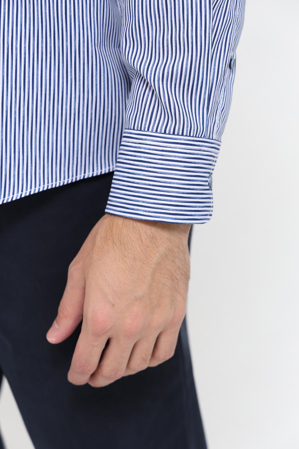 Рубашка Casa Moda в полоску голубую