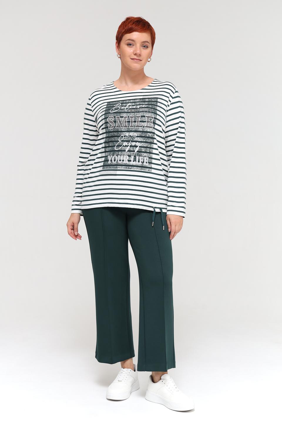 Футболка Via Appia полосатая с принтом