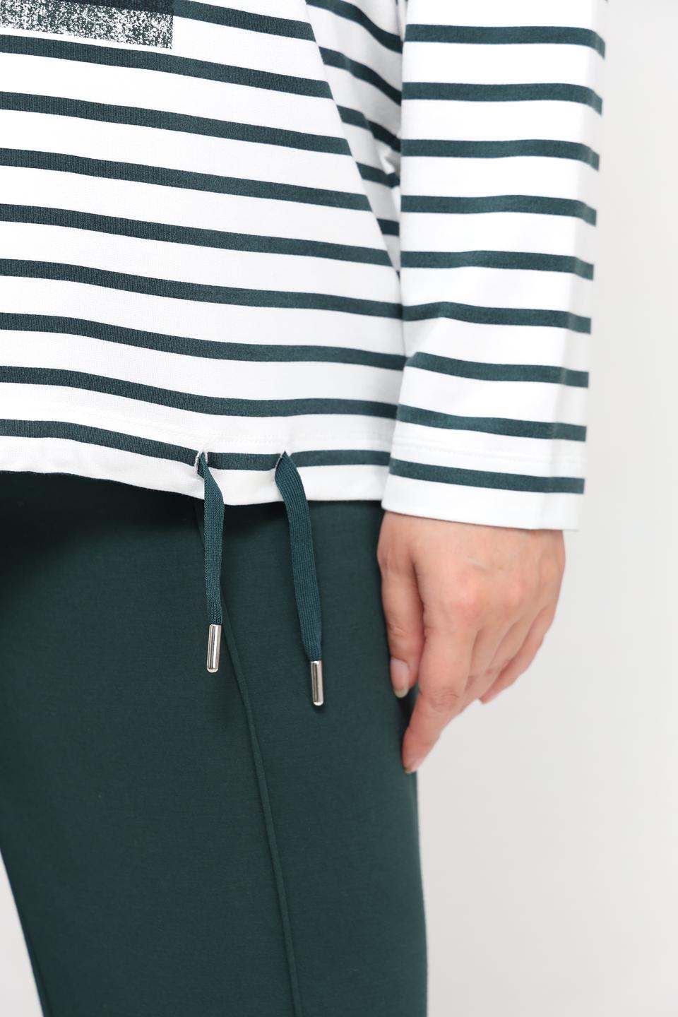 Футболка Via Appia полосатая с принтом