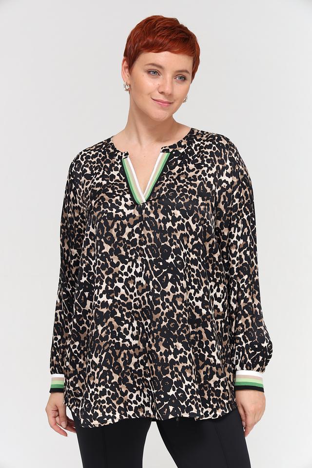 Блуза Frapp с леопардовым принтом
