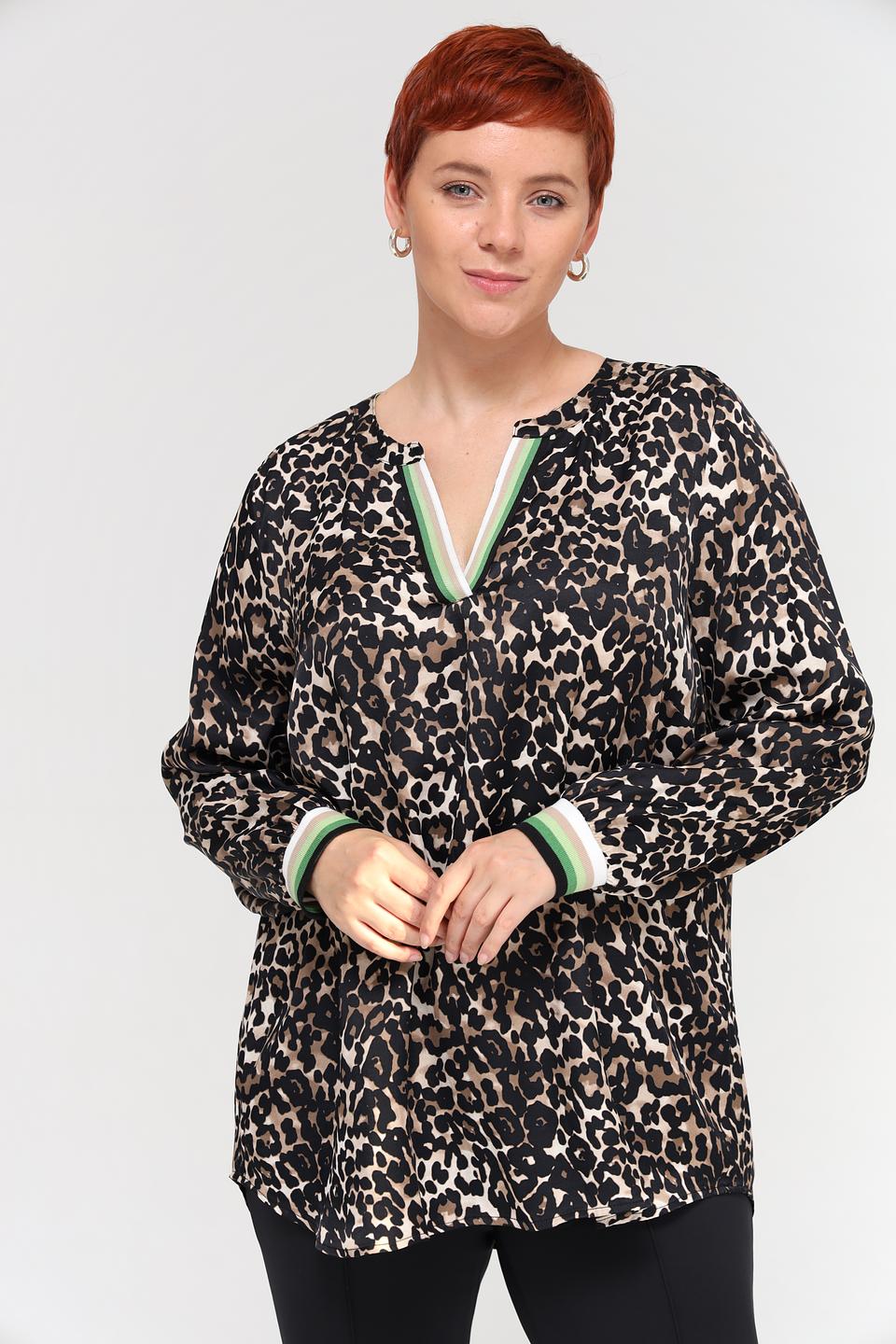 Блуза Frapp с леопардовым принтом