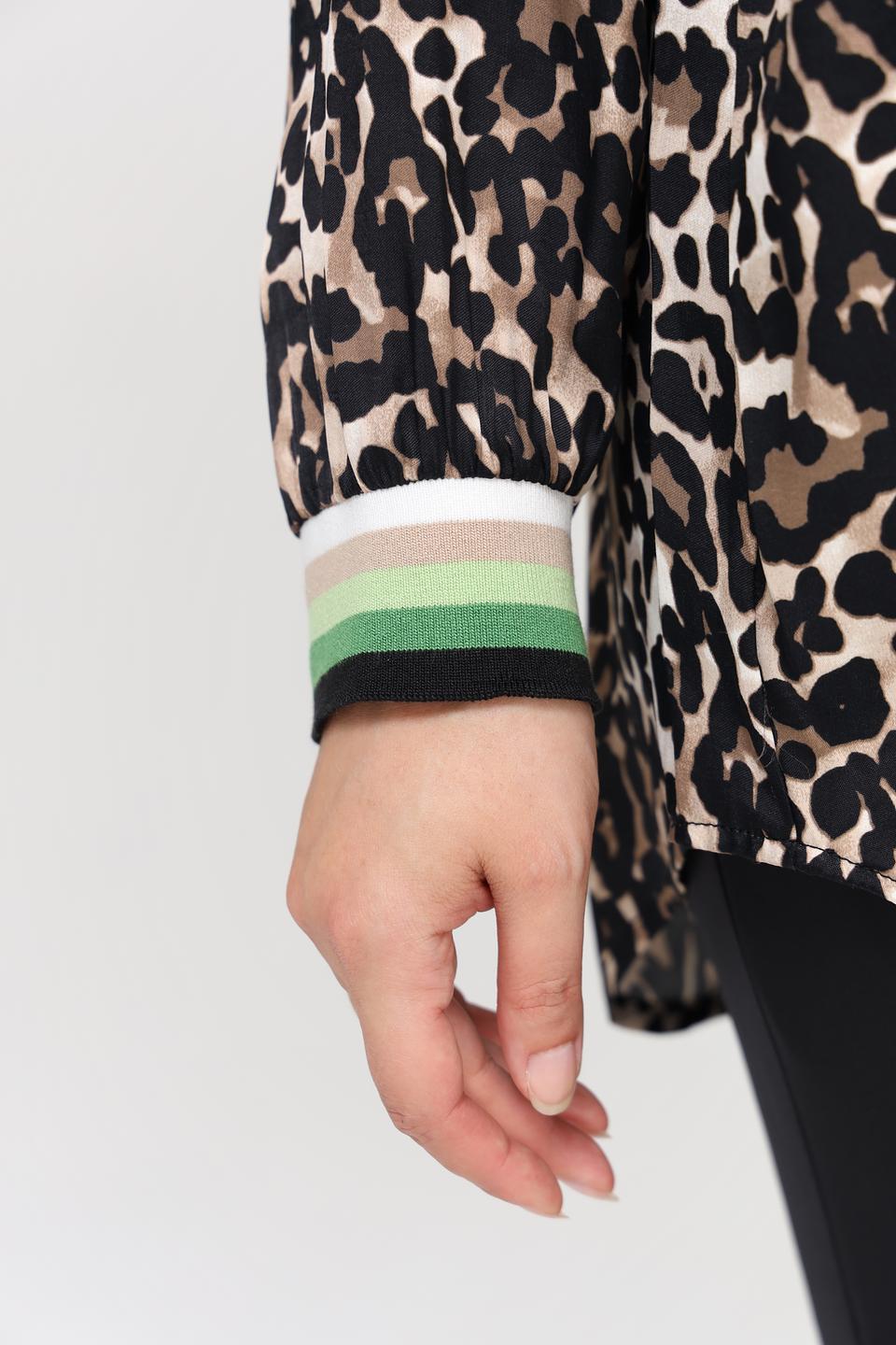 Блуза Frapp с леопардовым принтом