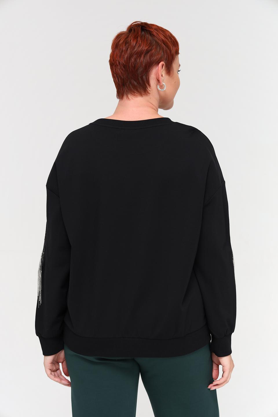 Пуловер Samoon с бахромой чёрный