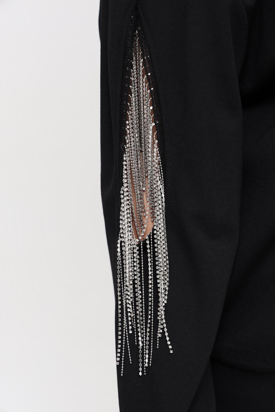 Пуловер Samoon с бахромой чёрный