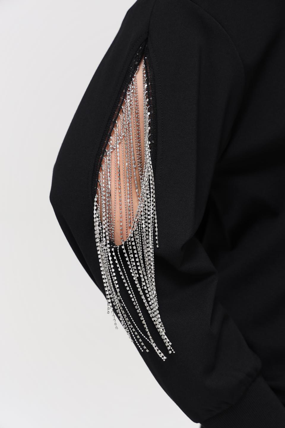 Пуловер Samoon с бахромой чёрный