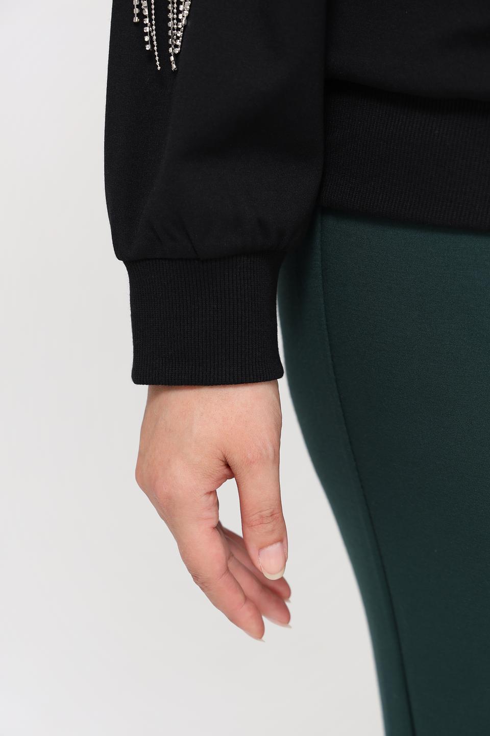 Пуловер Samoon с бахромой чёрный