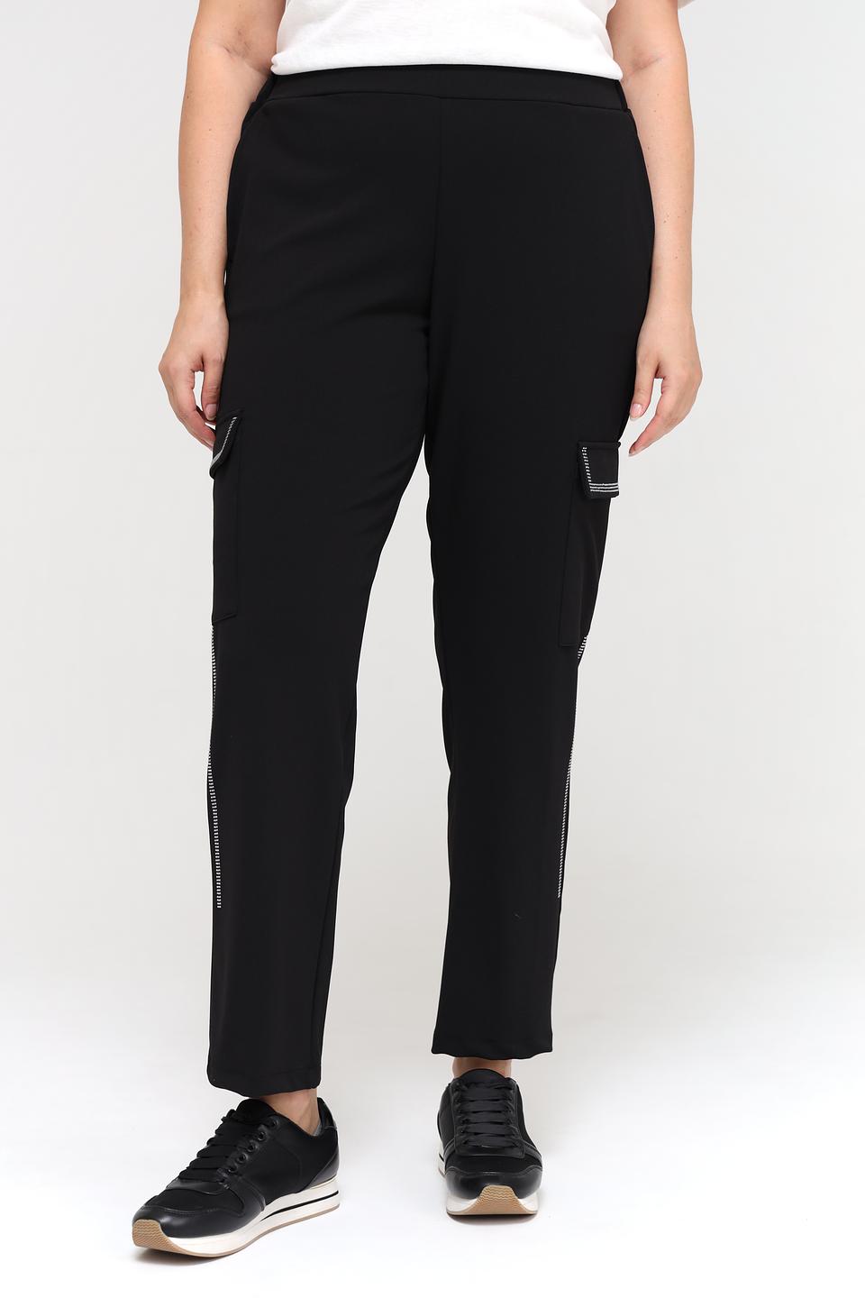 Брюки Doris Streich с карго чёрные