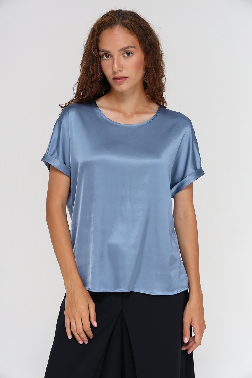 Блуза Gerry Weber голубая с рукавами-крылышками