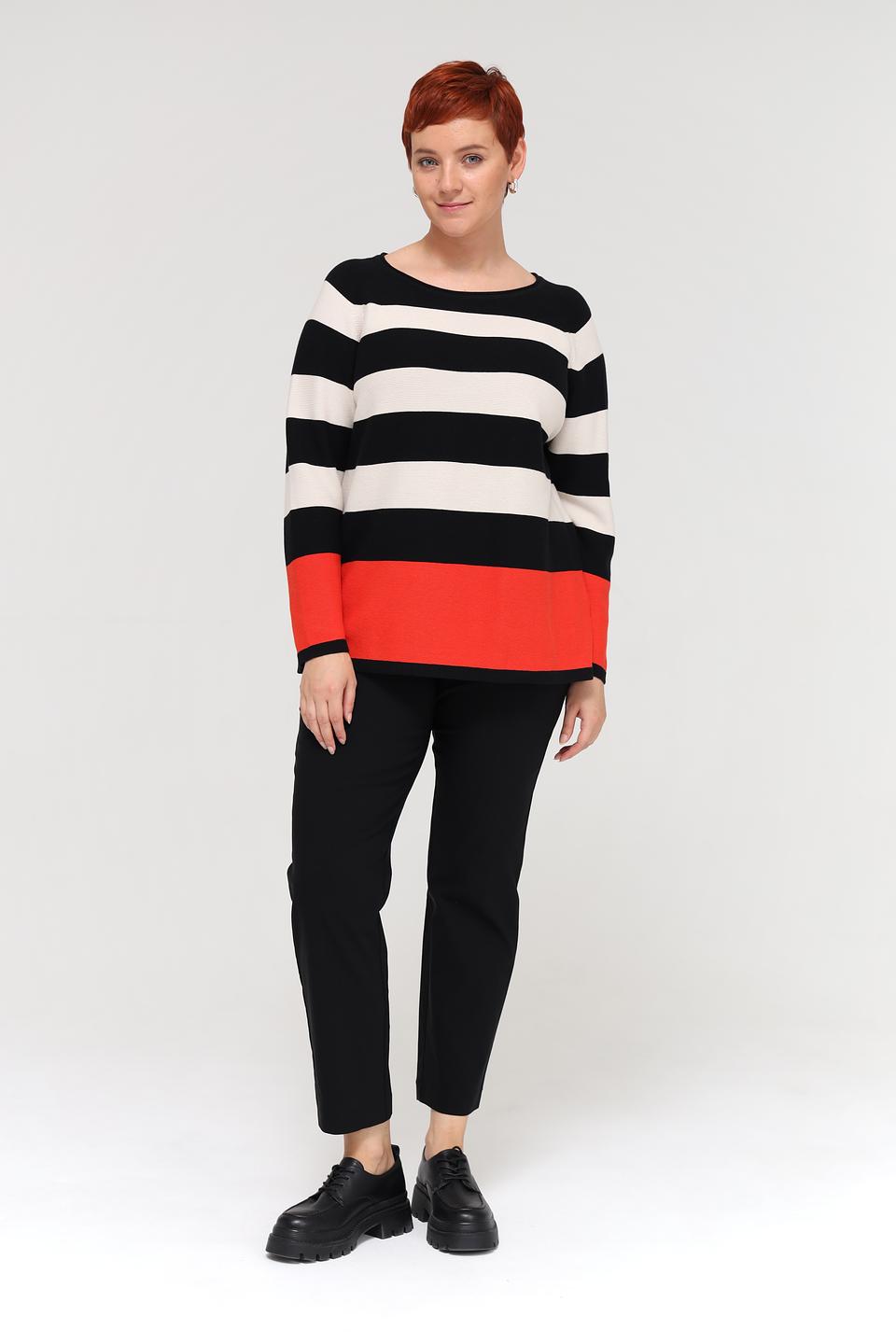 Пуловер Via Appia, полоска, красный