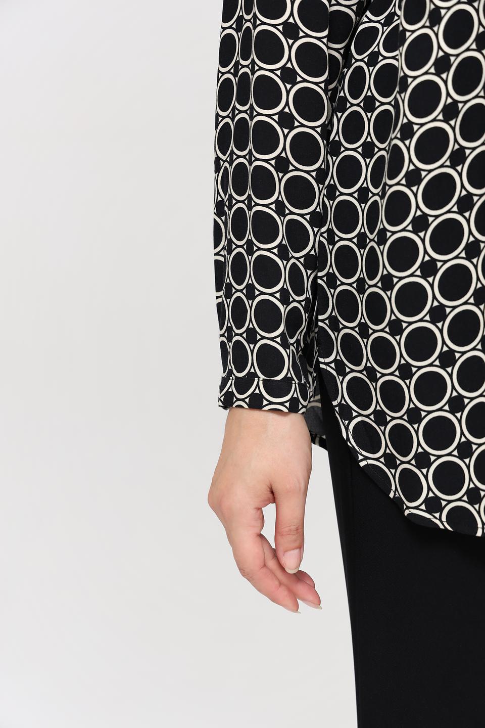 Блуза Via Appia DUE с принтом чёрно-белый