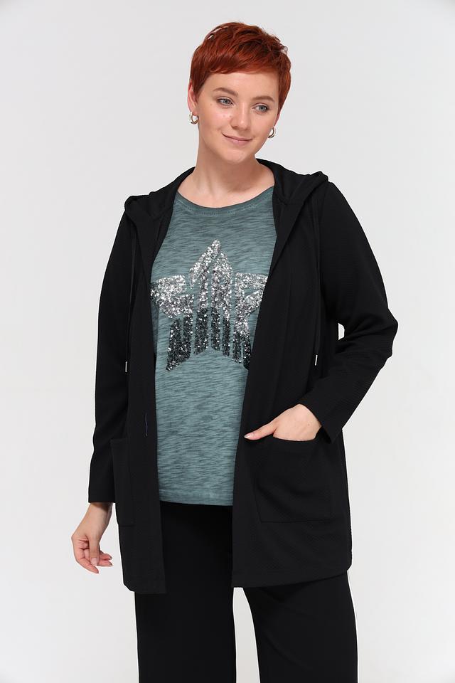 Жакет Via Appia черный с капюшоном