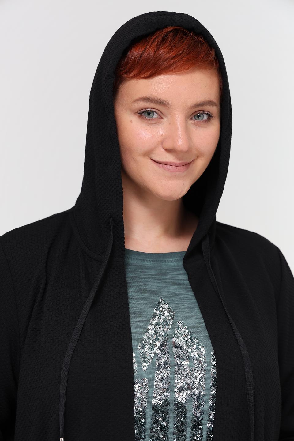 Жакет Via Appia черный с капюшоном