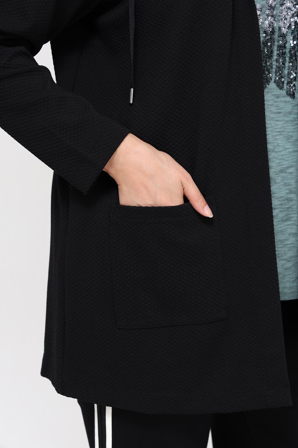 Жакет Via Appia черный с капюшоном