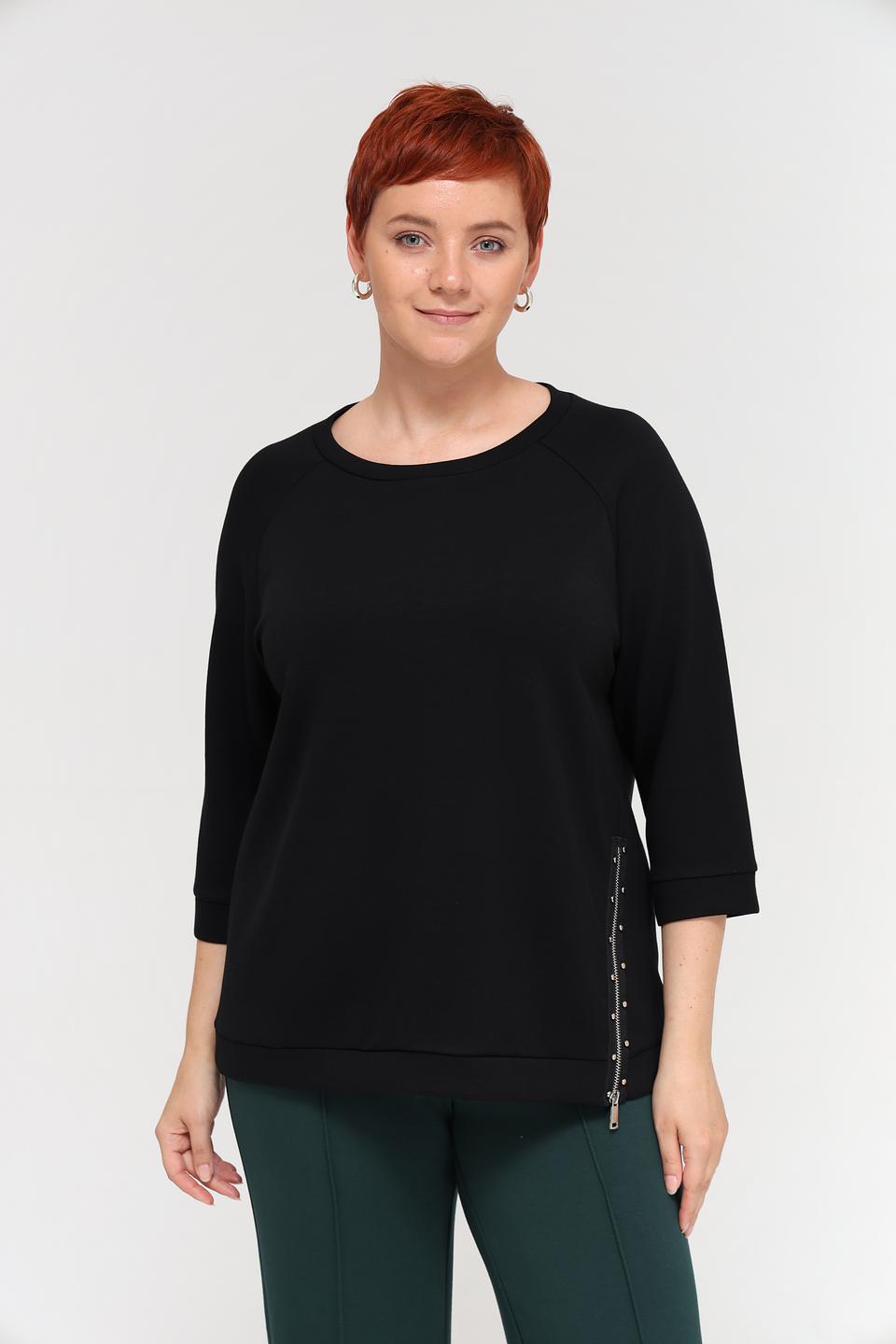 Пуловер Via Appia с молниями чёрный