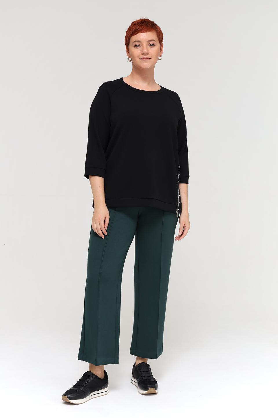 Пуловер Via Appia с молниями чёрный