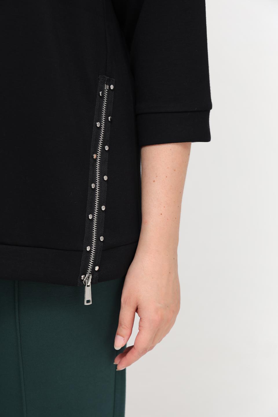 Пуловер Via Appia с молниями чёрный