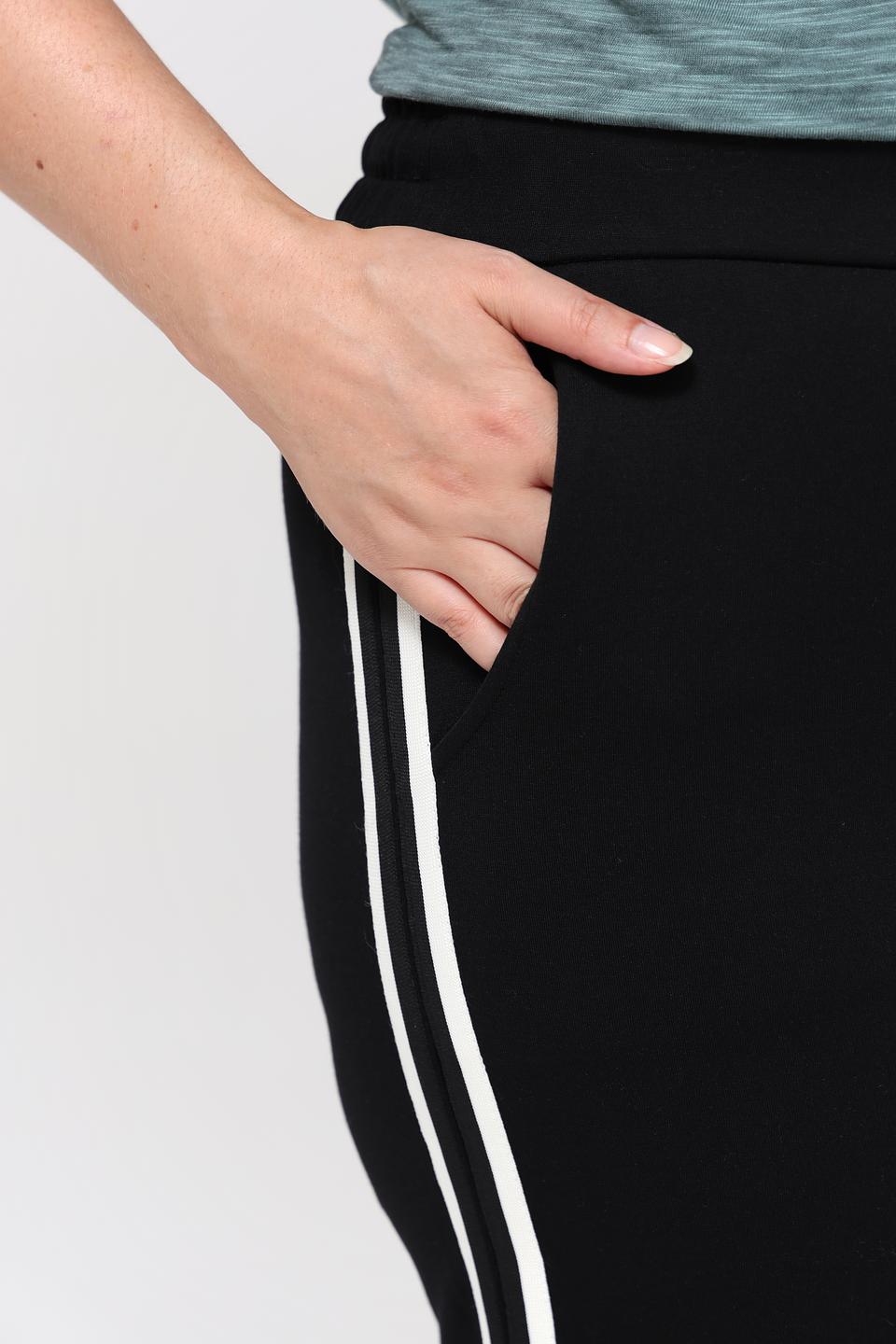 Брюки Via Appia с полосками чёрные