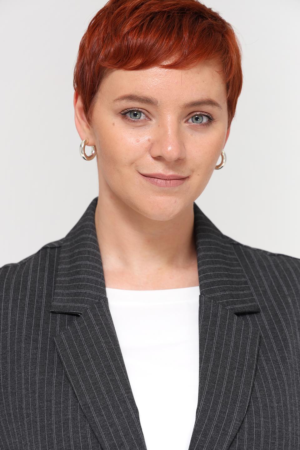 Жилет Frapp в полоску серый