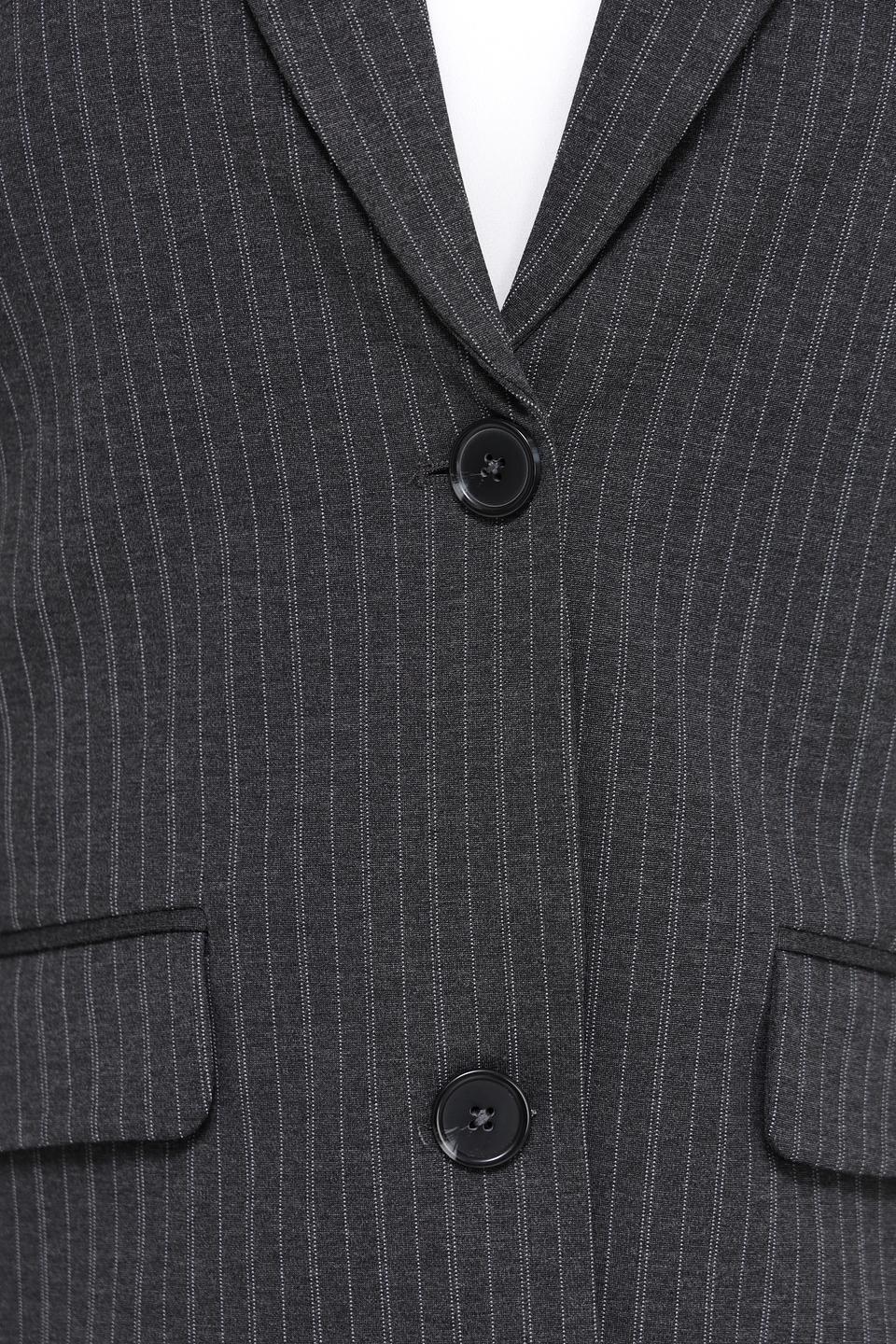 Жилет Frapp в полоску серый