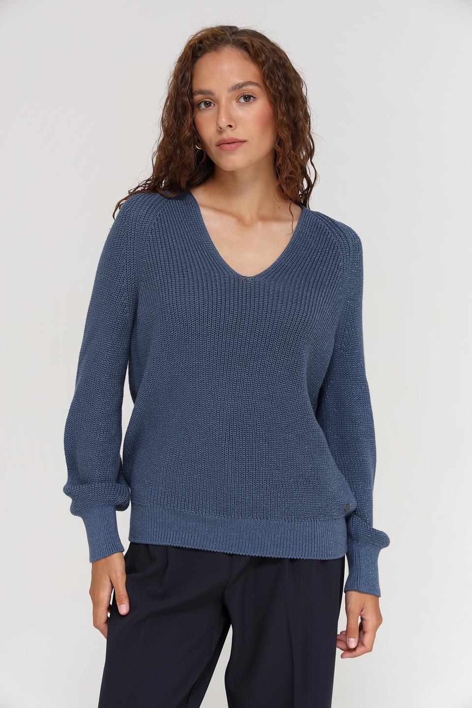 Пуловер Monari вязаный голубой