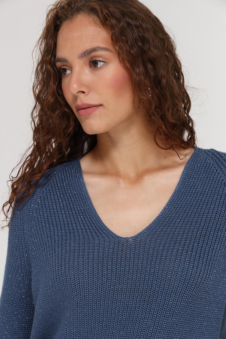 Пуловер Monari вязаный голубой