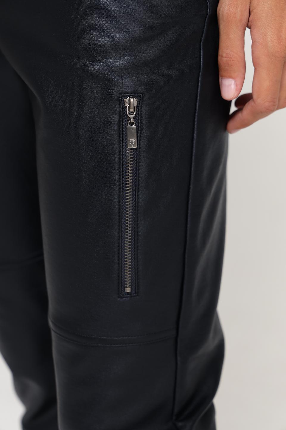 Брюки кожа Monari чёрные