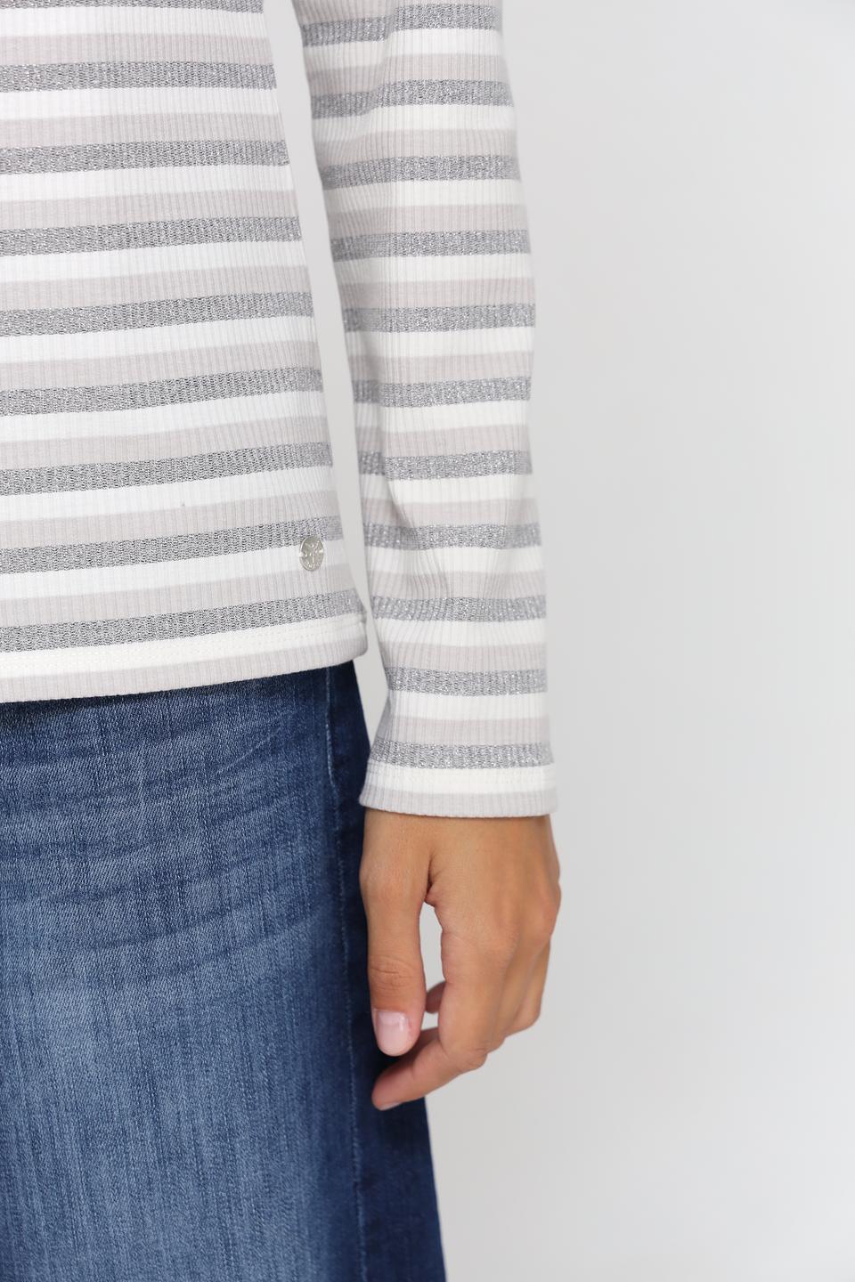 Футболка Monari в полоску серая