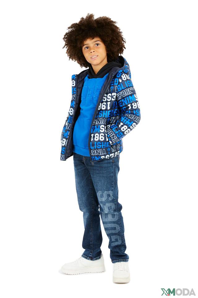 Куртка Guess с логотипом синяя