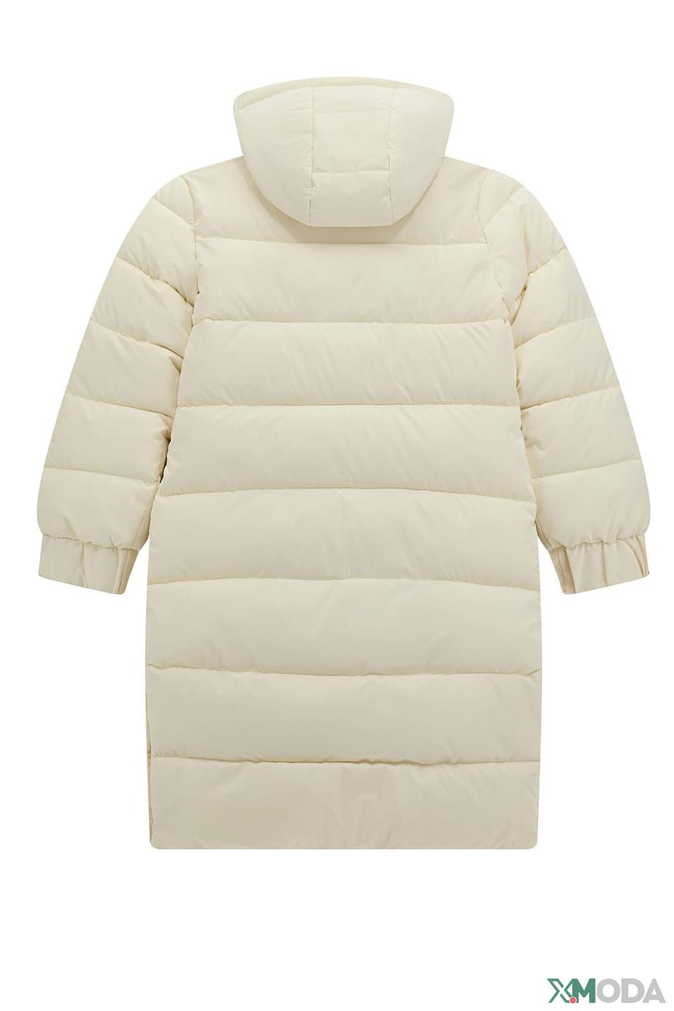 Пуховик Guess логотип бежевый