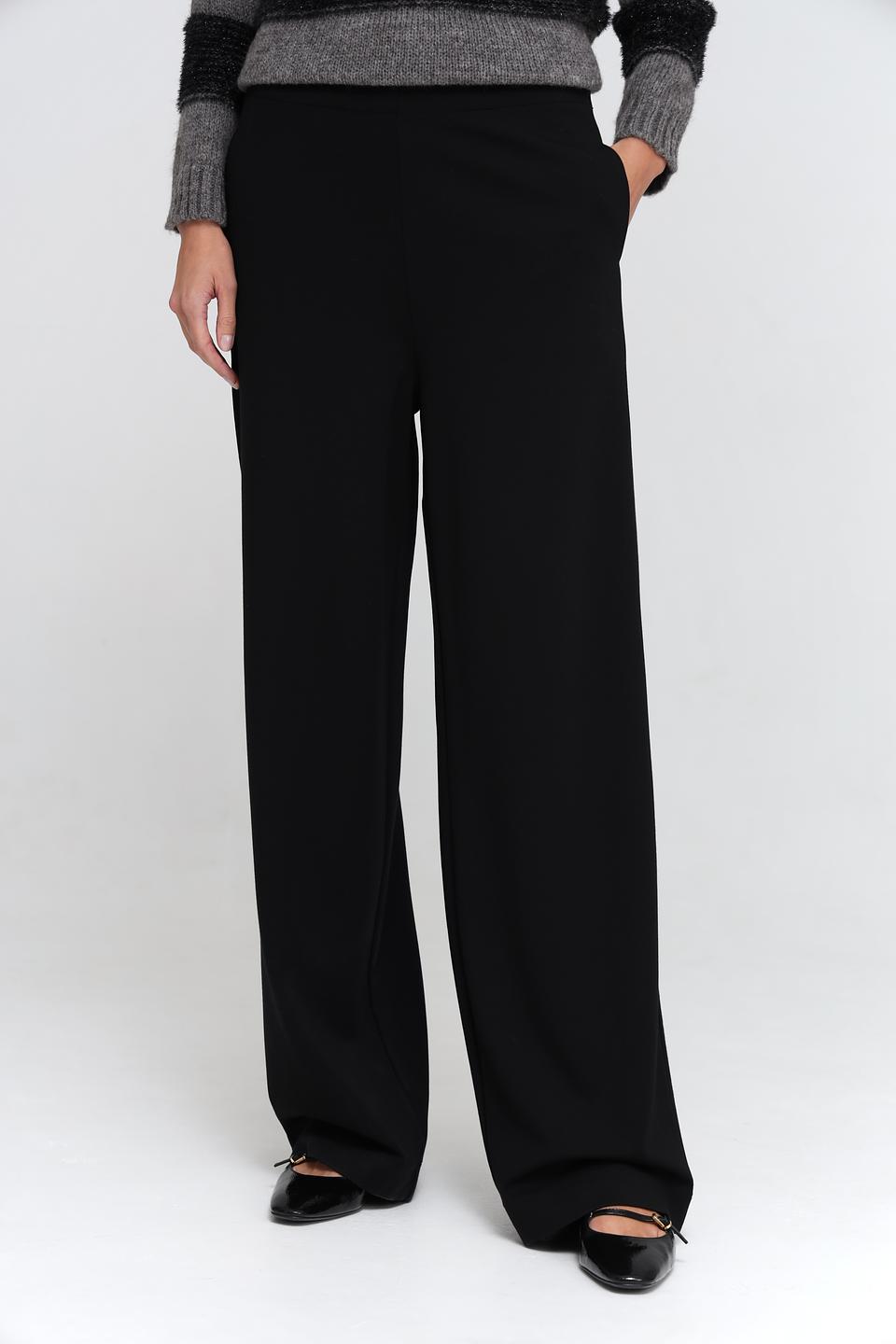 Брюки палаццо UNQ чёрные