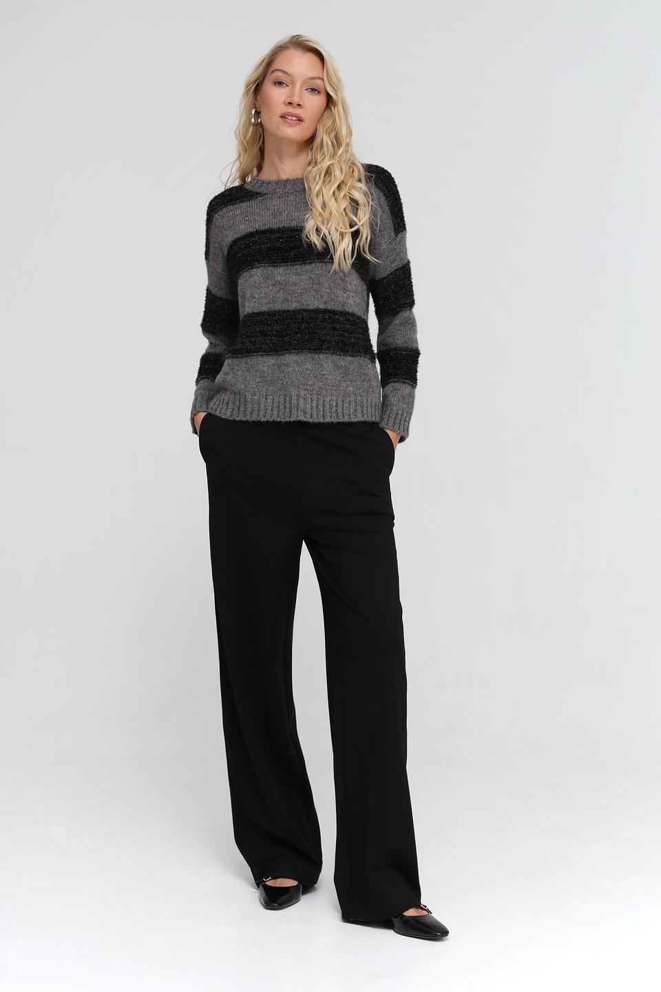 Брюки палаццо UNQ чёрные