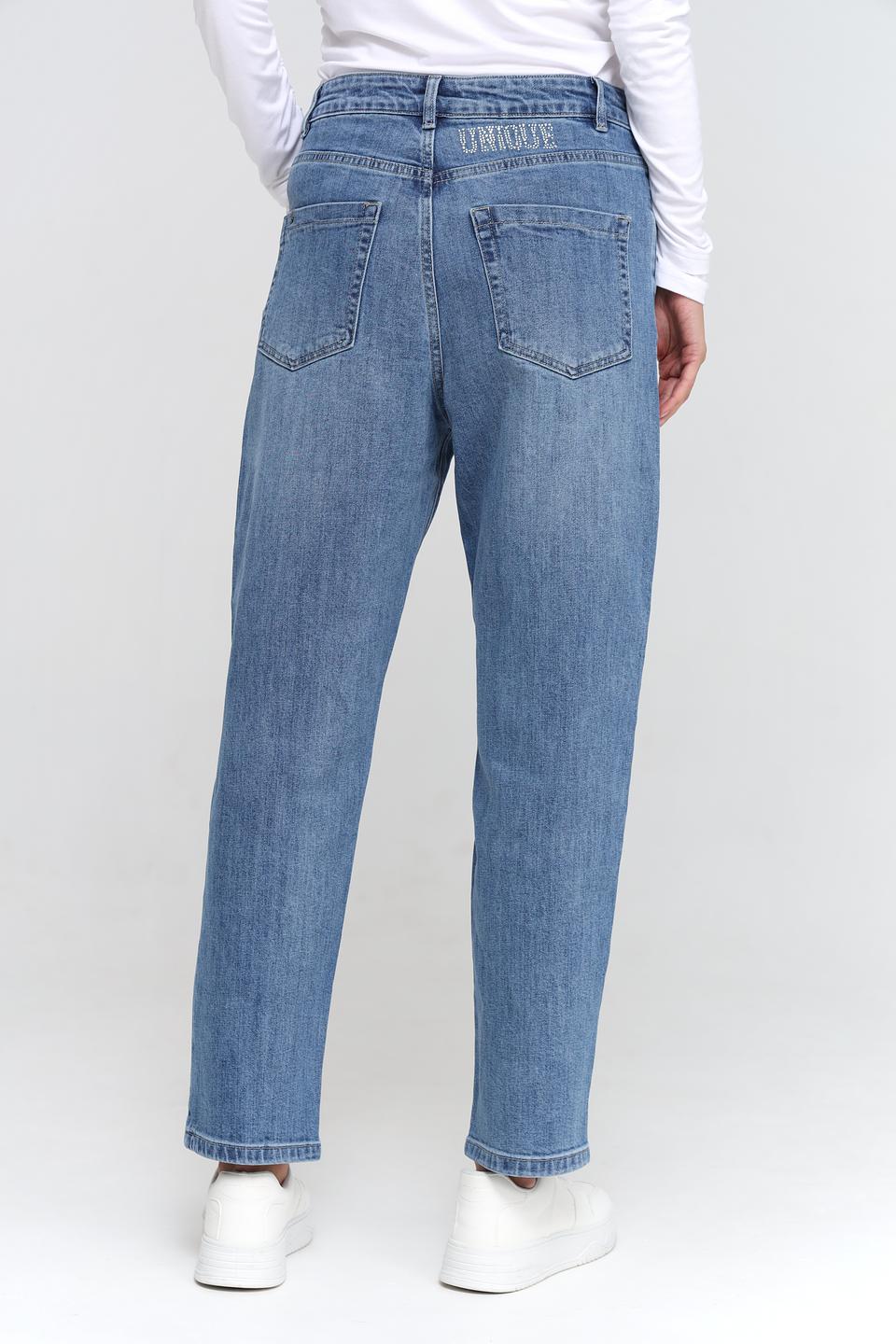 Джинсы UNQ mom fit голубые