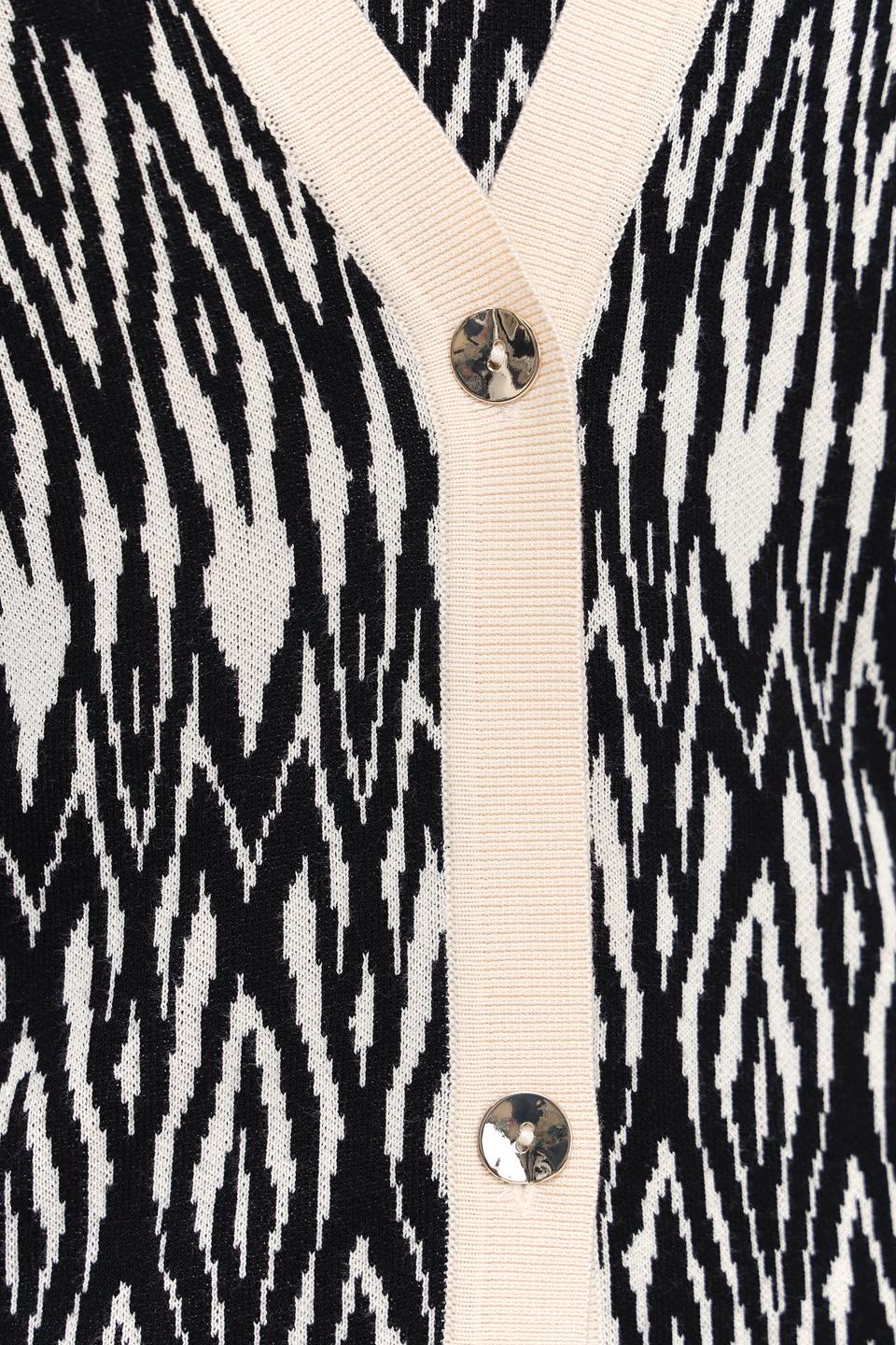 Жакет Gerry Weber вязаный чёрно-бежевый