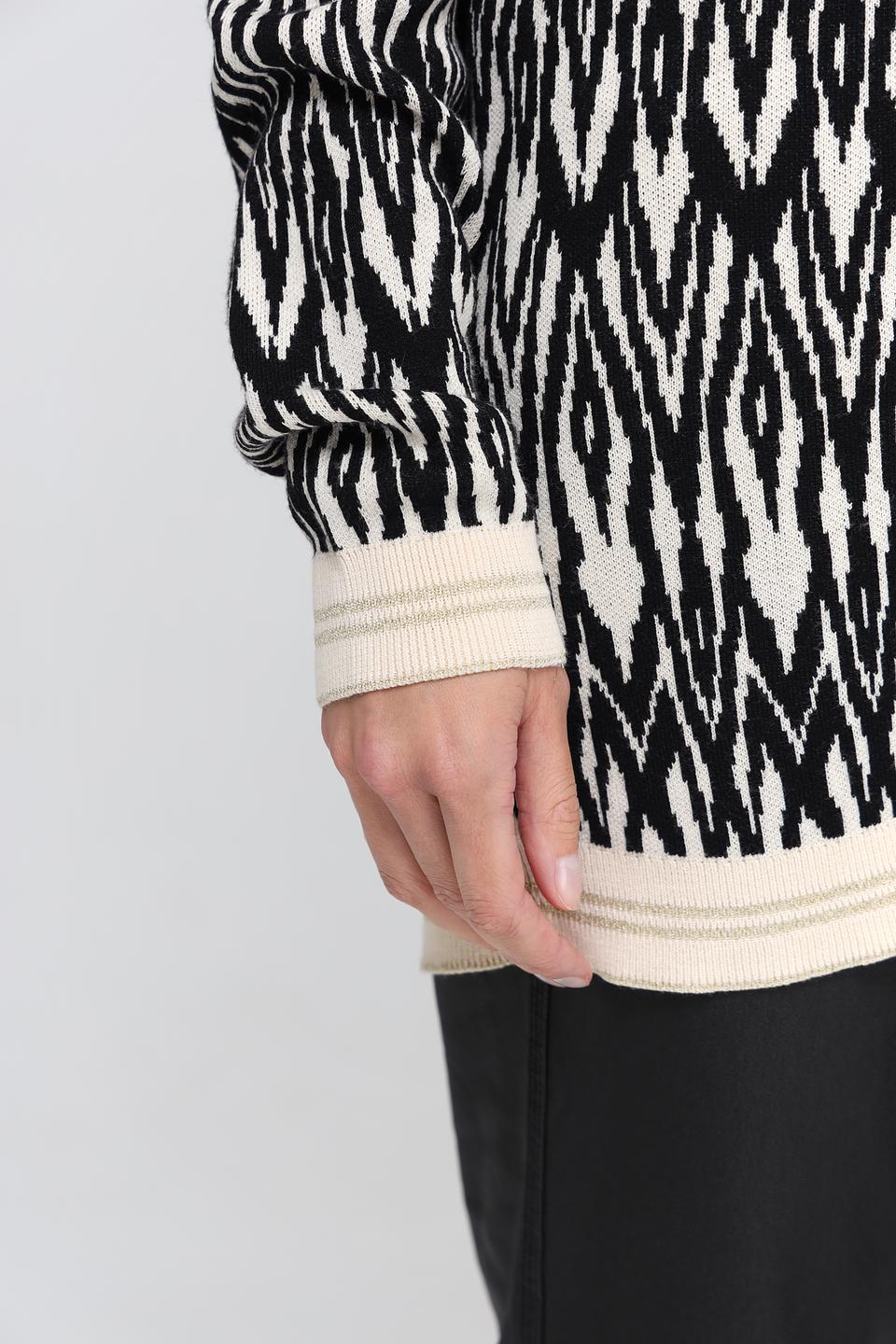 Жакет Gerry Weber вязаный чёрно-бежевый