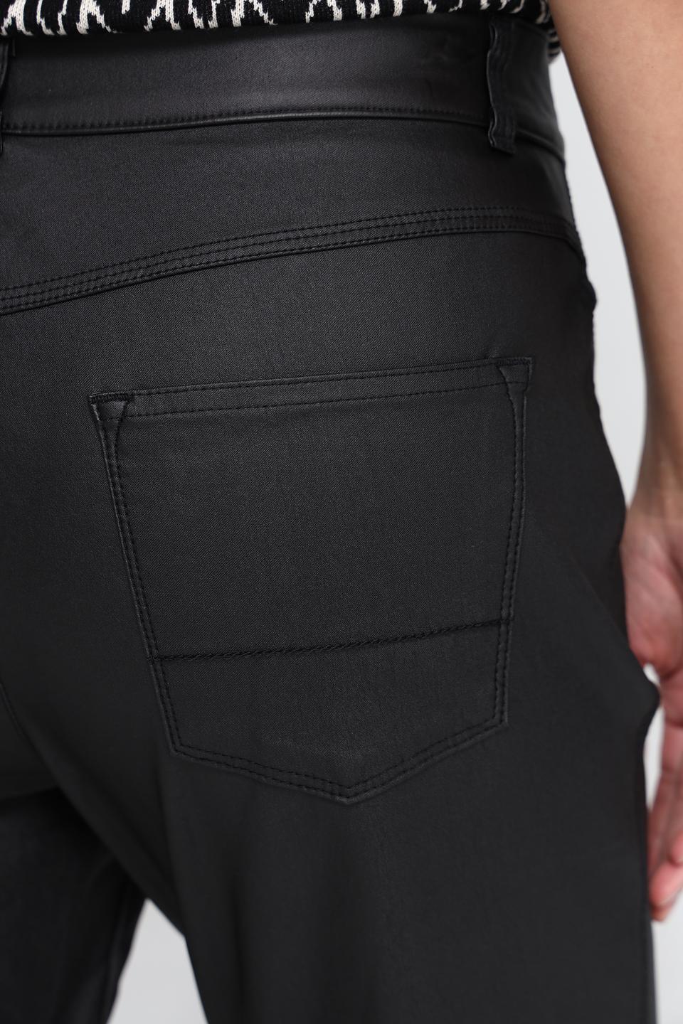 Брюки Bianca из экокожи чёрные