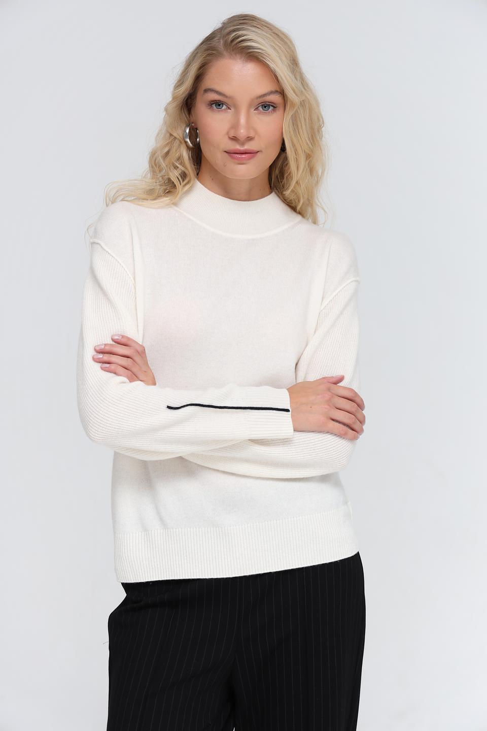 Пуловер Marc Cain кремовый с полосками