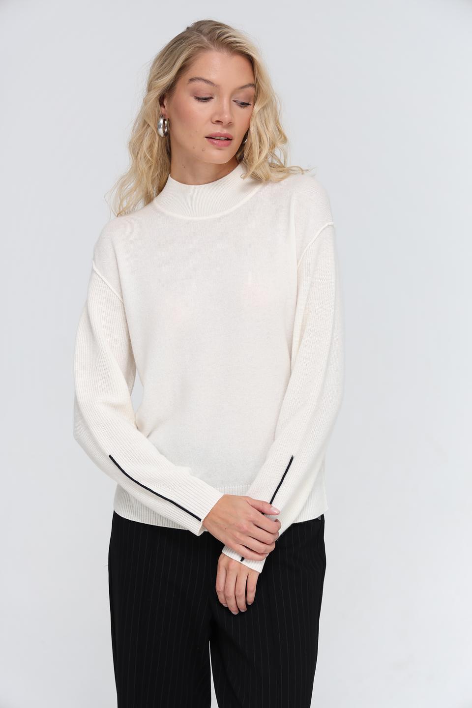 Пуловер Marc Cain кремовый с полосками