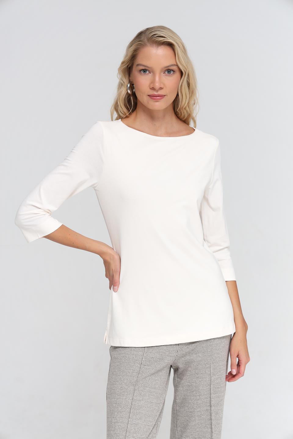 Футболка Oui женская кремовая