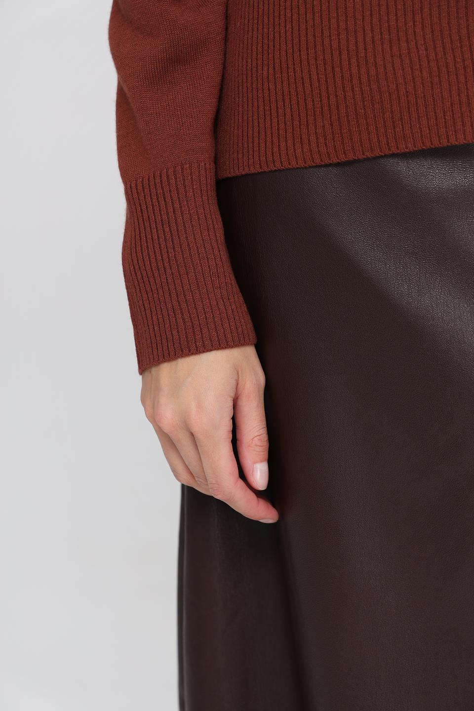 Жакет UNQ вязаный коричневый