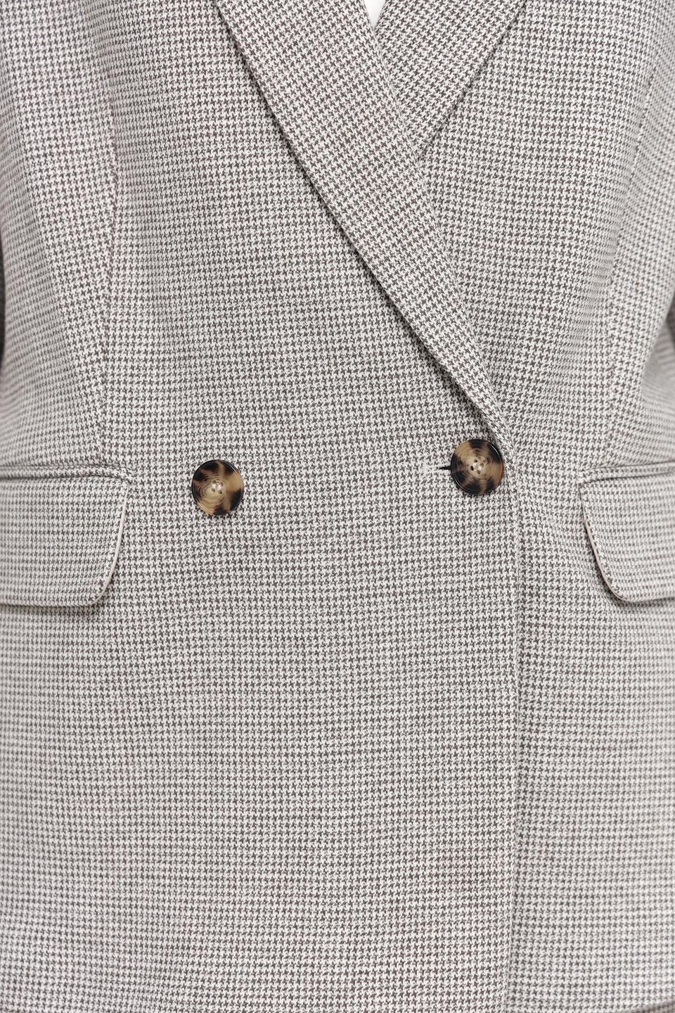 Жакет Oui в клетку серый