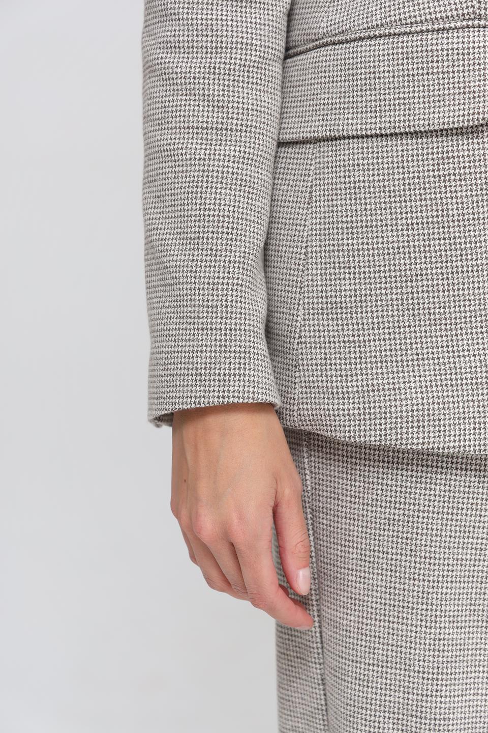 Жакет Oui в клетку серый