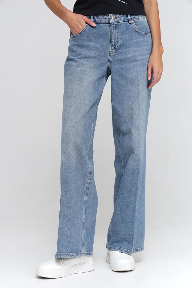 Джинсы широкого кроя Oui голубые