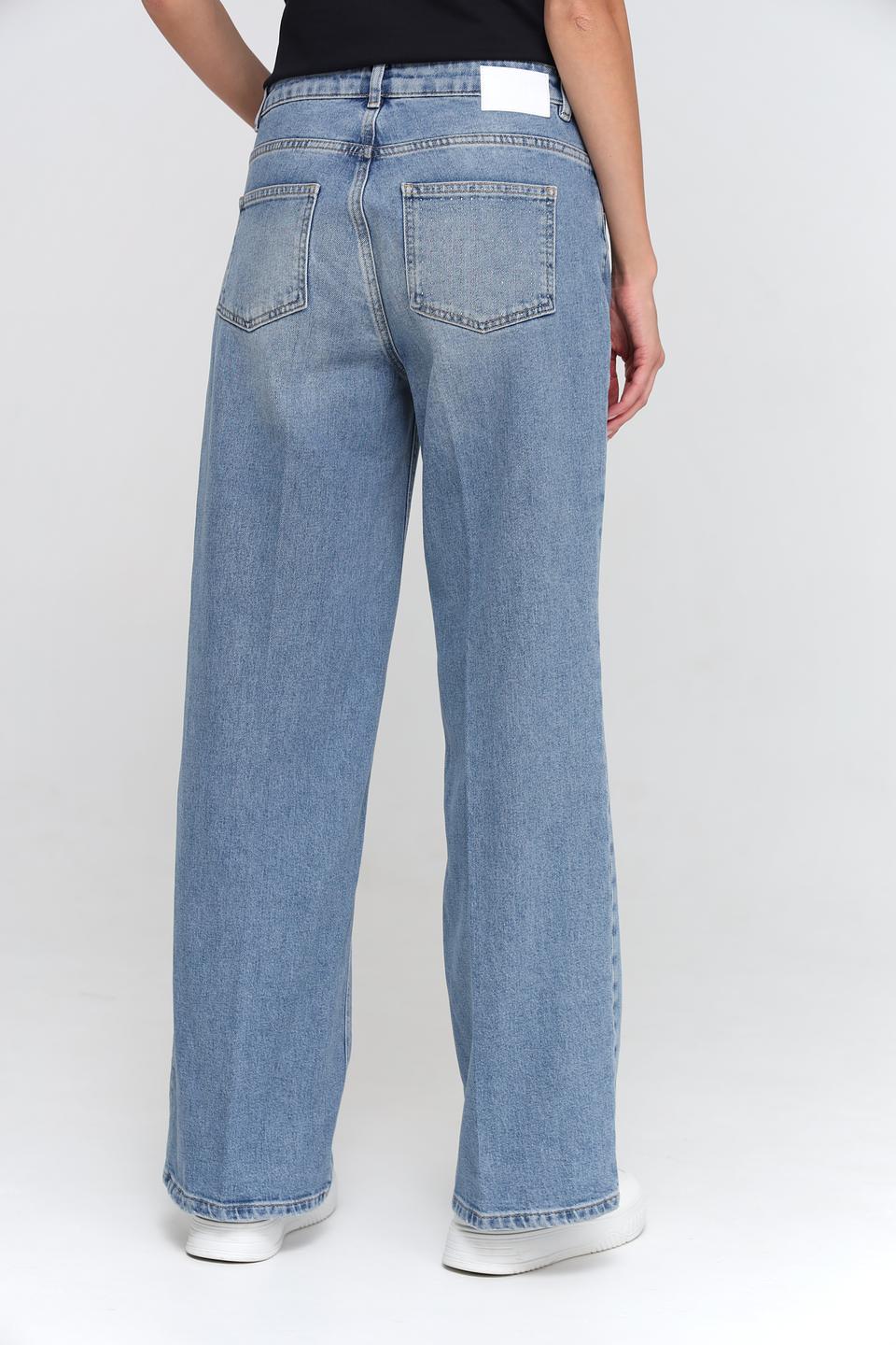 Джинсы широкого кроя Oui голубые