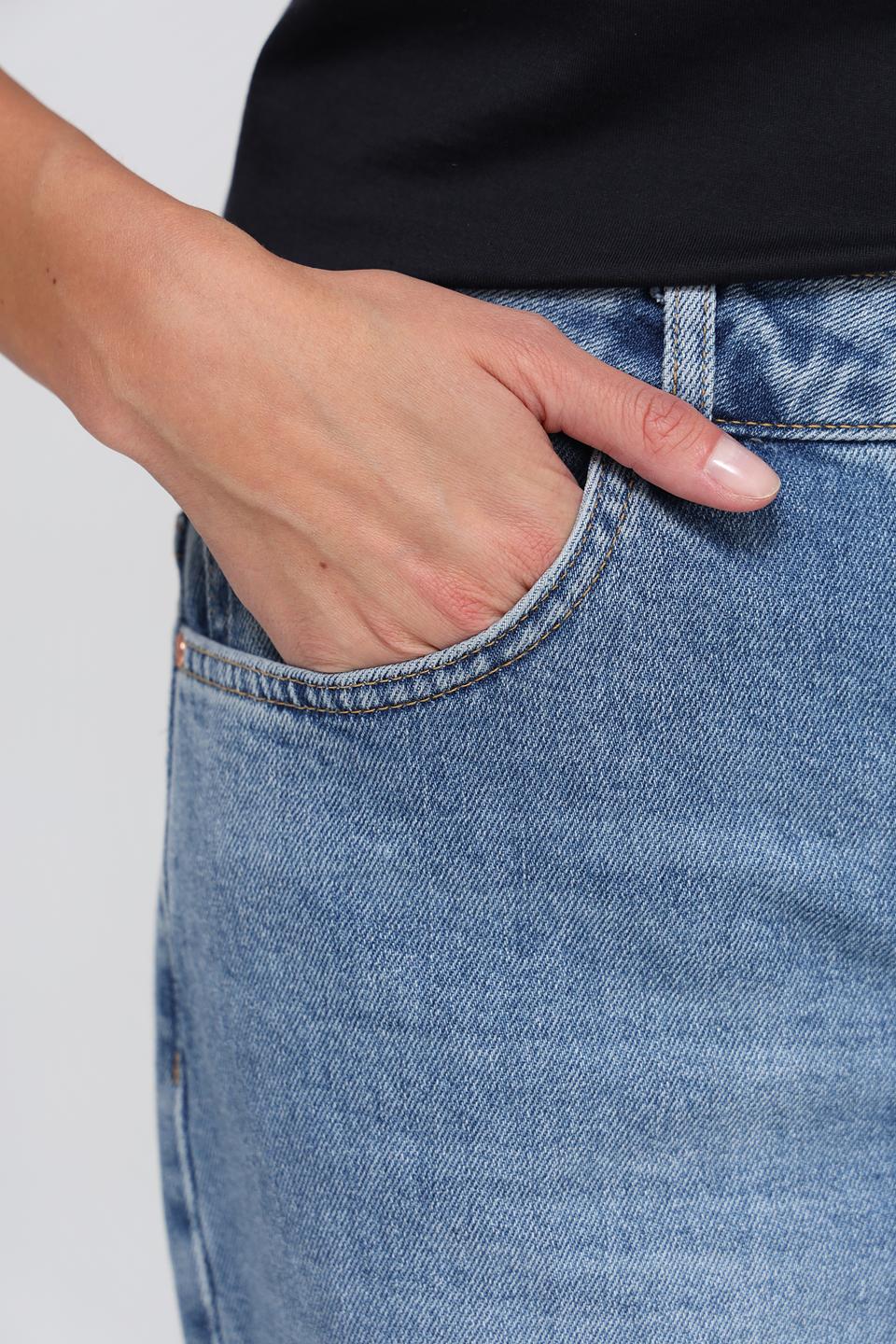 Джинсы широкого кроя Oui голубые