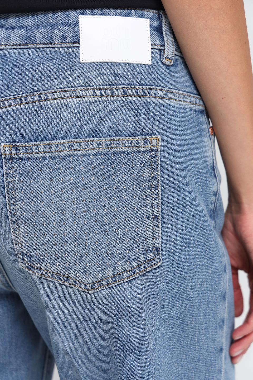 Джинсы широкого кроя Oui голубые