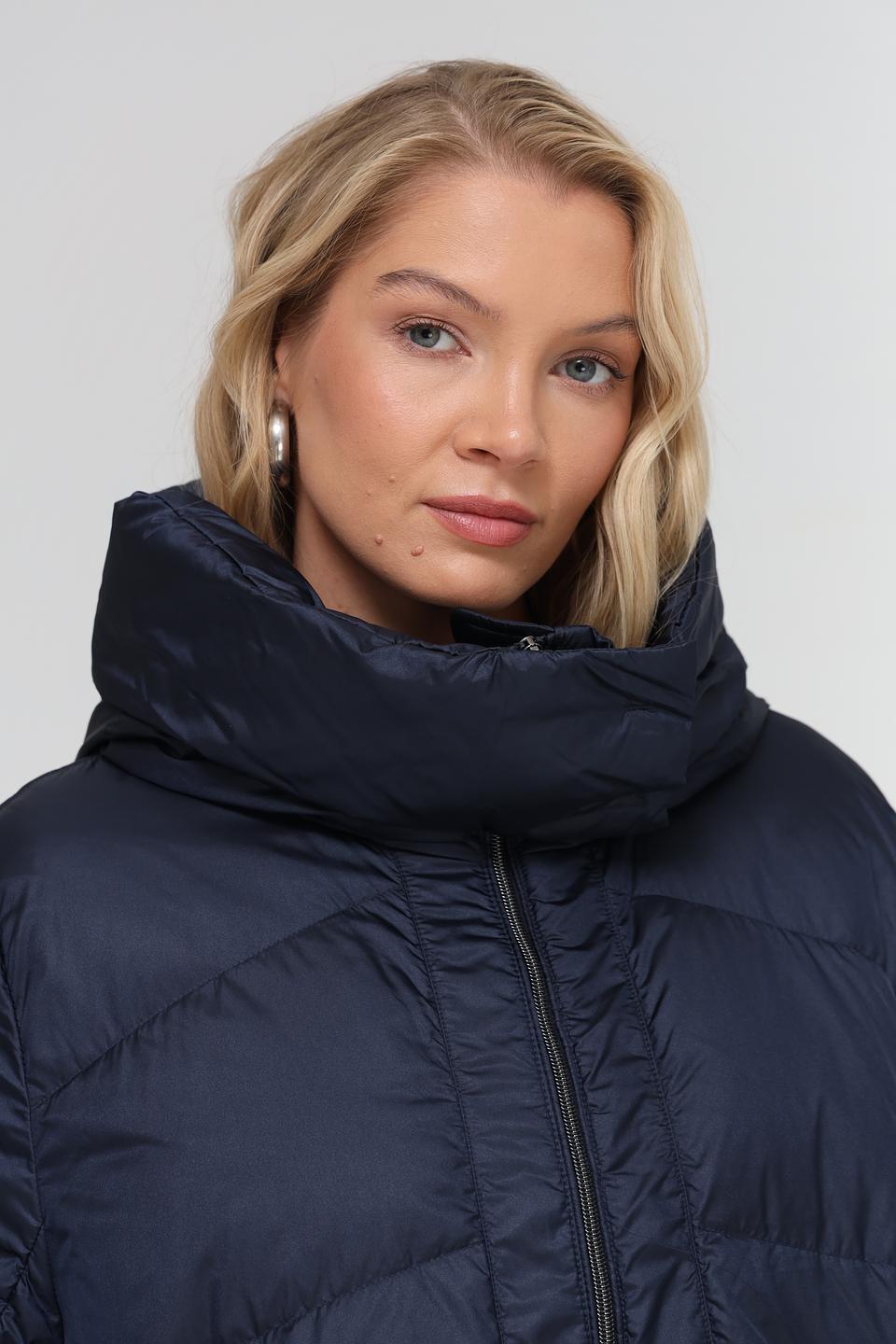 Пальто стеганое Luisa Cerano синее