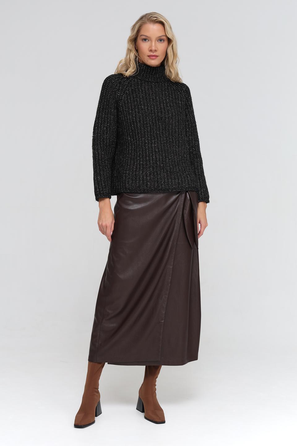 Пуловер UNQ с высоким горлом чёрный