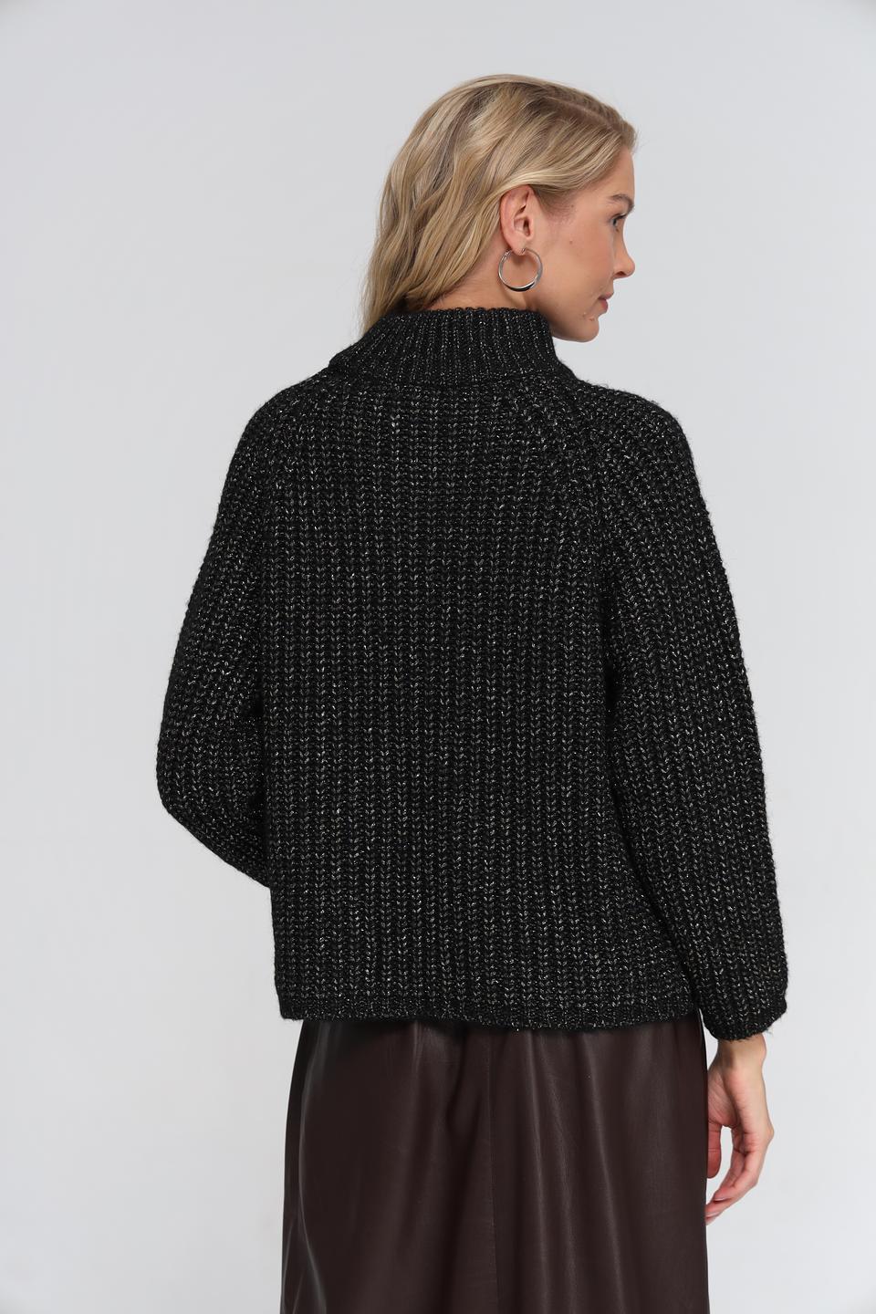 Пуловер UNQ с высоким горлом чёрный