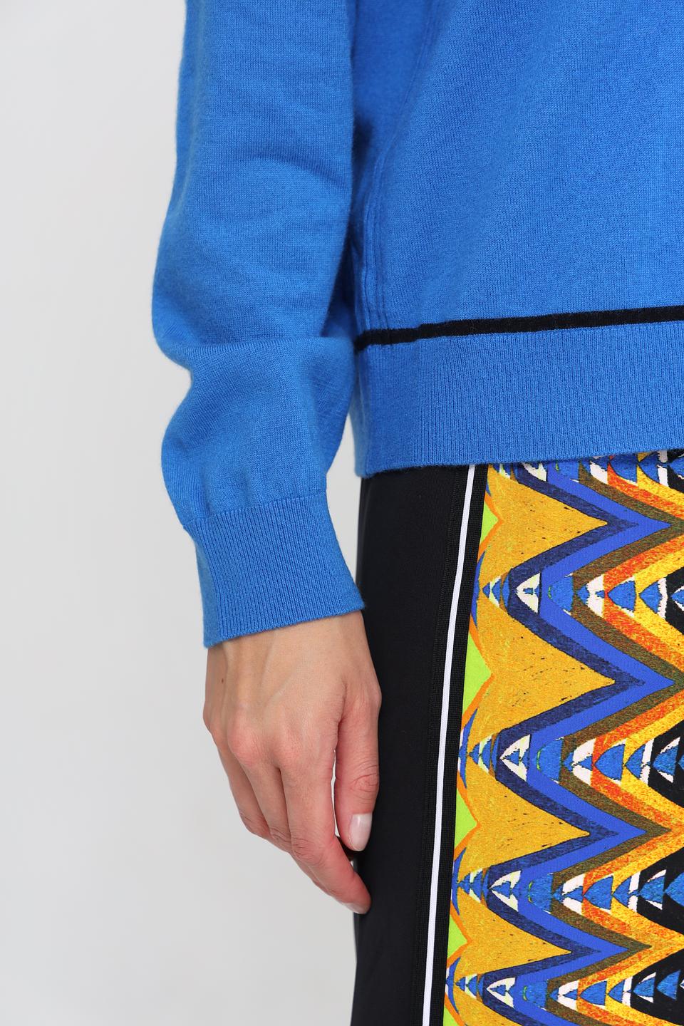 Пуловер Marc Cain V-образный вырез синий